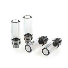 EXTRA LONG GLASS & STAINLESS STEEL WIDE BORE DRIP TIP